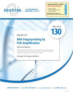 DNA Fingerprinting by PCR Amplification