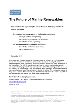 The Future of Marine Renewables