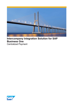 Intercompany Integration Solution for SAP