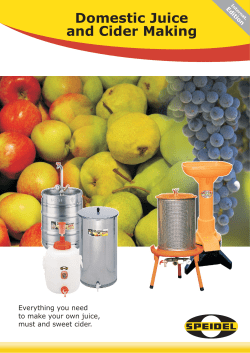 Domestic Juice and Cider Making
