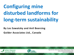 Configuring mine disturbed landforms for long