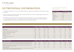 NUTRITIONAL INFORMATION