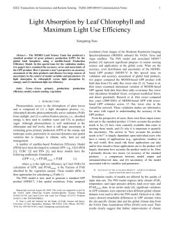 Light Absorption by Leaf Chlorophyll and