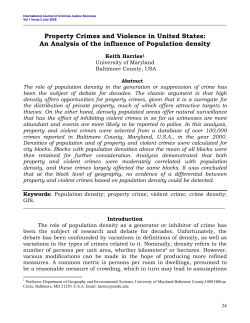 Property Crimes and Violence in United States: An