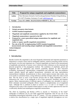 Title Proposal for unique magnitude and amplitude nomenclature 1