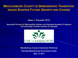 Mecklenburg County vs. Wake County Population Trends