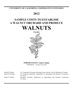 Walnut Cost Study - Lake County Cooperative Extension