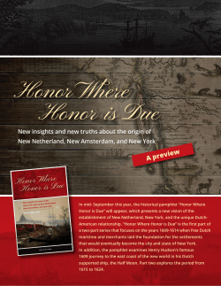 the brochure - Coming to Terms with Early New