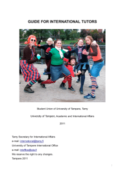 GUIDE FOR INTERNATIONAL TUTORS