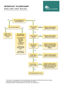 Intestacy Flowchart 2015 - England and Wales FINAL