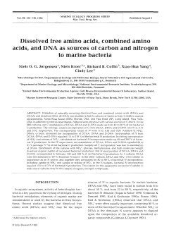 Dissolved free amino acids, combined amino acids, and DNA as