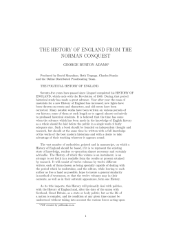 the history of england from the norman conquest