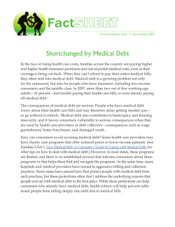 Shortchanged by Medical Debt