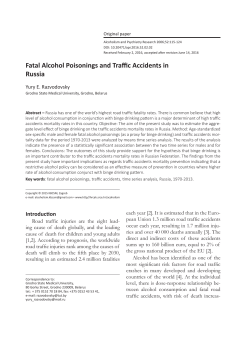 Fatal Alcohol Poisonings and Traffic Accidents in Russia