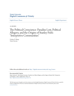 The Political Conscience: Paradise Lost