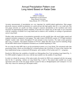 Annual Precipitation Pattern over Long Island