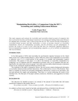 Manipulating Receivables - North American Business Press