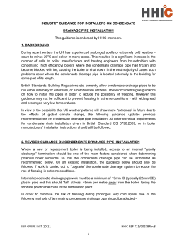 industry guidance for installers on condensate drainage pipe