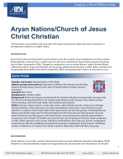 Aryan Nations/Church of Jesus Christ Christian - Anti