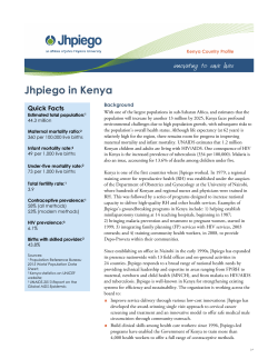 Jhpiego in Kenya
