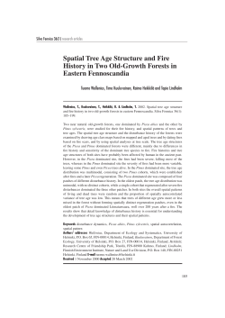 Spatial Tree Age Structure and Fire History in Two Old