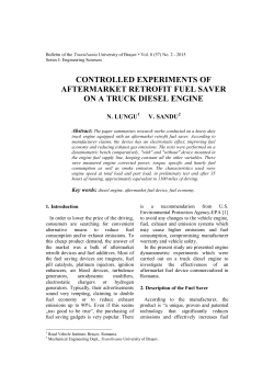 controlled experiments of aftermarket retrofit fuel saver on a truck