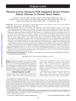 Physical Activity Measured With Implanted Devices Predicts Patient
