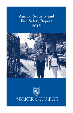 Annual Security and Fire Safety Report 2015