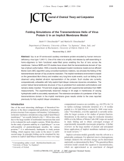 Folding Simulations of the Transmembrane Helix