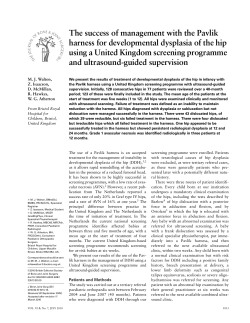 The success of management with the Pavlik harness for