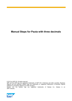 Manual Steps for Pauta with three decimals