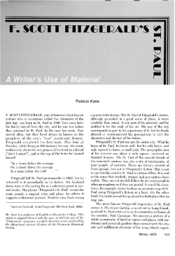 F. Scott Fitzgerald`s St. Paul : a writer`s use of materials