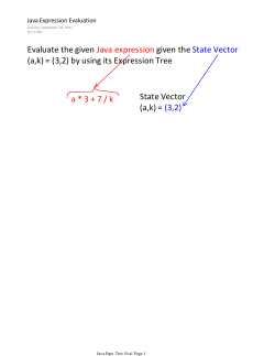 Java Expression Tree Evaluation