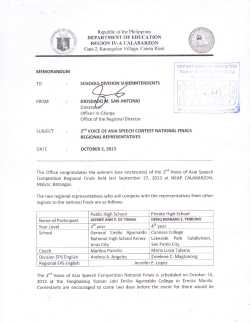 DEPARTMENT OF EDUCATION REGION IV