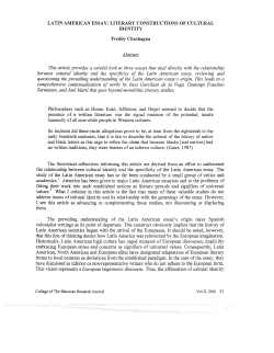 latin american essay