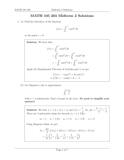 MATH 105 203 Midterm 2 Solutions