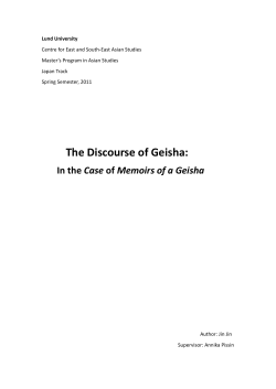 The Discourse of Geisha - Lund University Publications