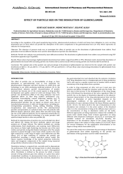 effect of particle size on the dissolution of glibenclamide