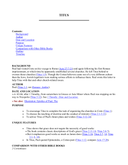 Titus - Coptic Orthodox teaching