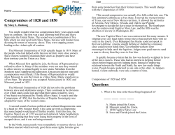 Compromises of 1820 and 1850 Questions