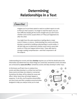 Connections Determining Relationships in a Text