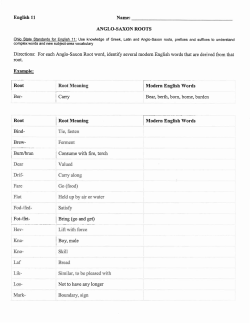 Anglo-Saxon Roots