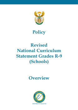 Policy Revised National Curriculum Statement Grades R