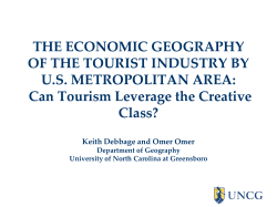 the economic geography of the tourist industry by us
