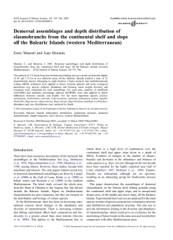 Demersal assemblages and depth distribution of elasmobranchs