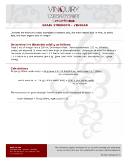 GRAIN STRENGTH &ndash; VINEGAR