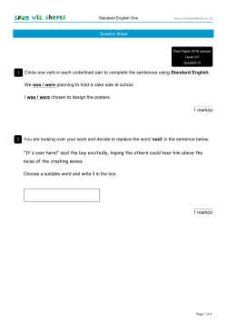 1 Circle one verb in each underlined pair to complete the sentences