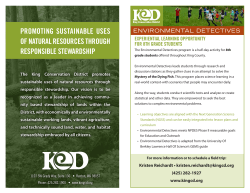 PROMOTING SUSTAINABLE USES OF NATURAL RESOURCES