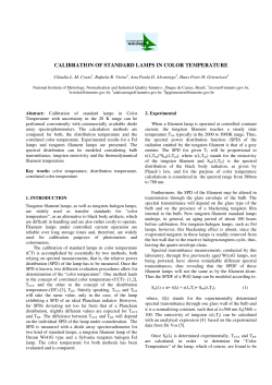 calibration of standard lamps in color temperature