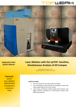 Laser Ablation with the icpTOF: Sensitive